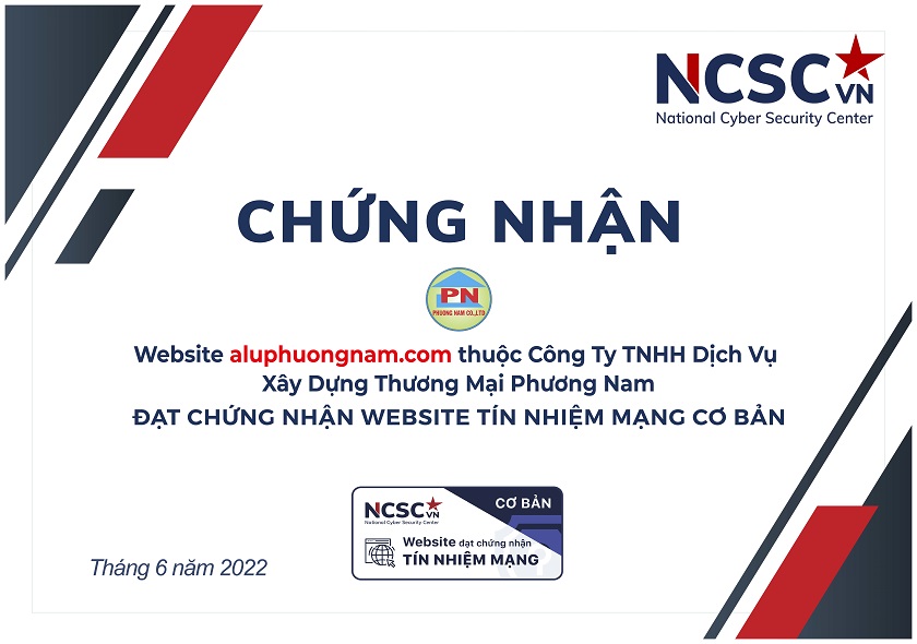 Công bố | Công Ty TNHH Dịch Vụ Xây Dựng Thương Mại Phương Nam đã đạt chứng nhận Website Tín nhiệm mạng cơ bản